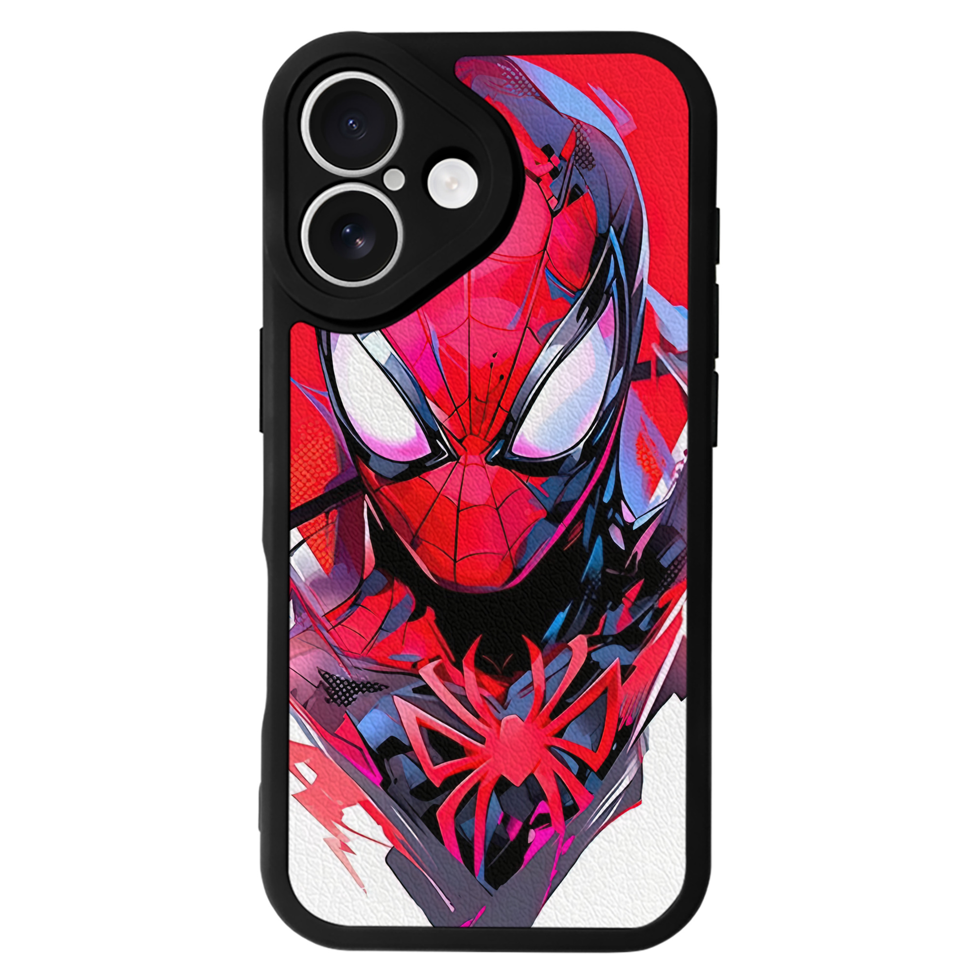 Spider Man スパイダーマン 【iPhone 16シリーズ対応】シリコンスマホケース（レザー調） 材質：シリコン